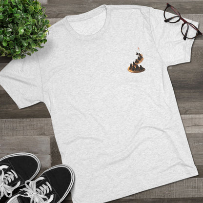 Ember Trail T‑Shirt — Fiery Mountain Silhouette Back Print
