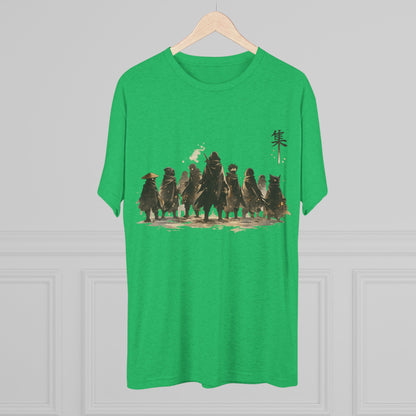 Samurai Squad Graphic Tee — Japanese Warrior Silhouette T-Shirt