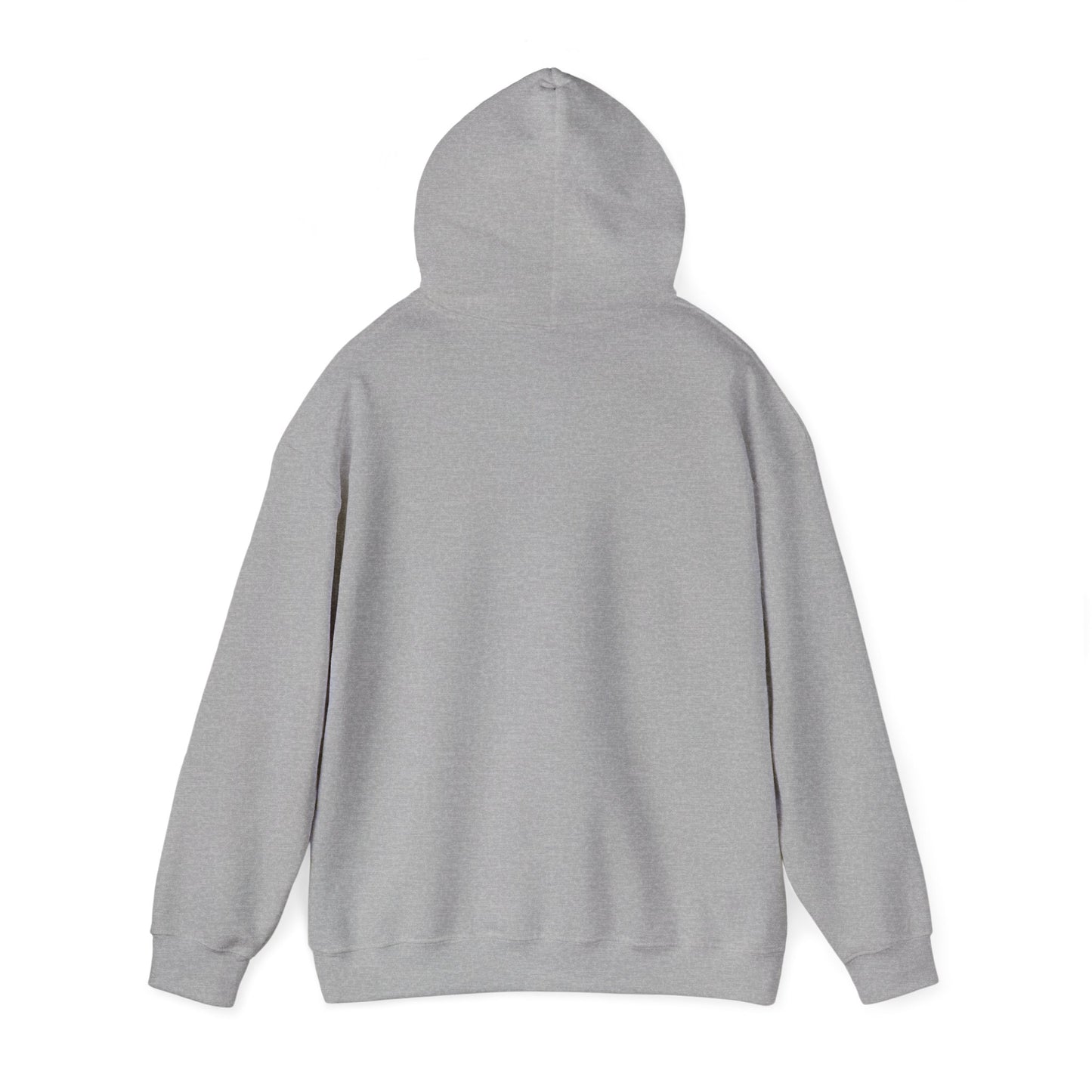 Control silhouette hoodie | person with glowing heart, angel wing brushstroke design