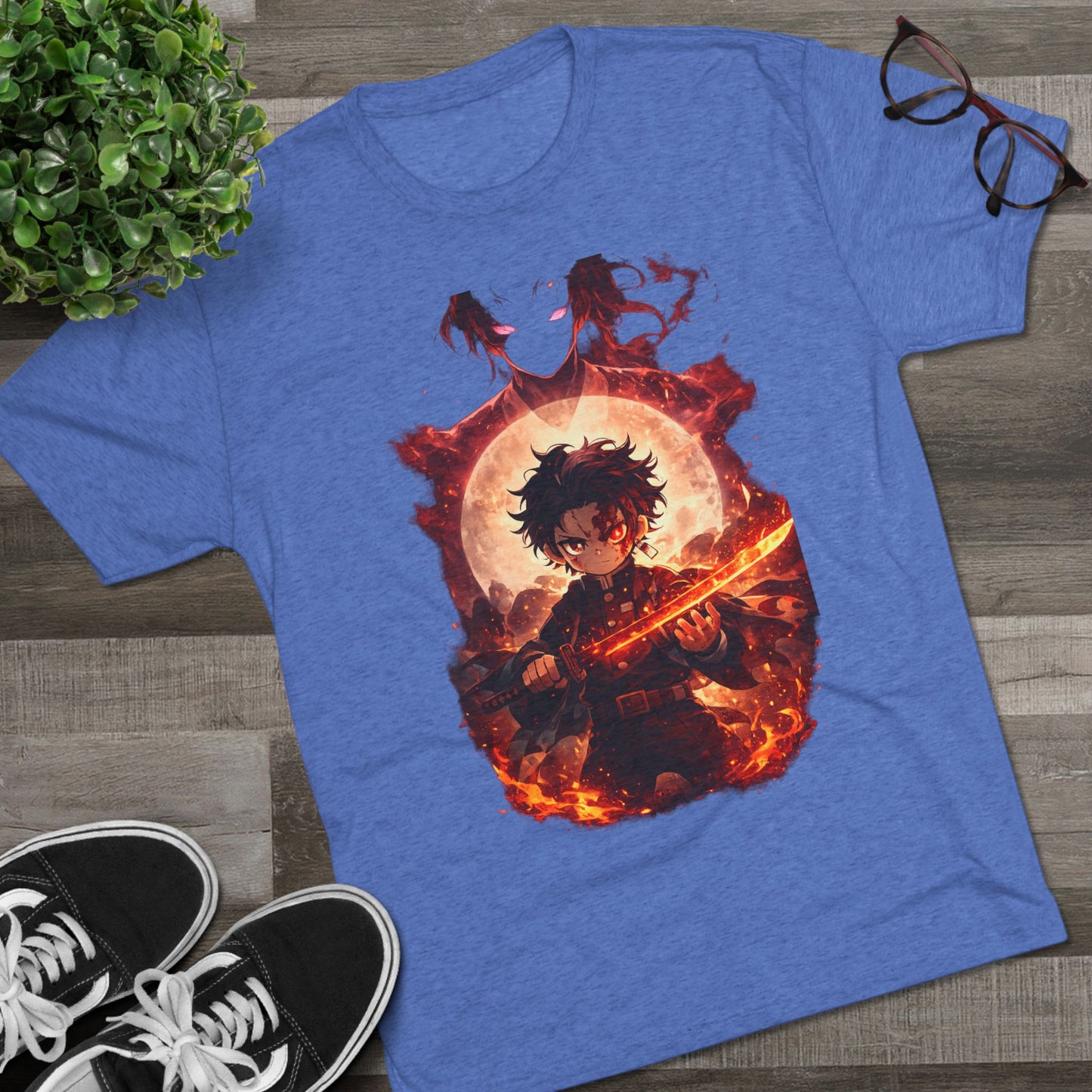 Anime Fire Sword Graphic Tee