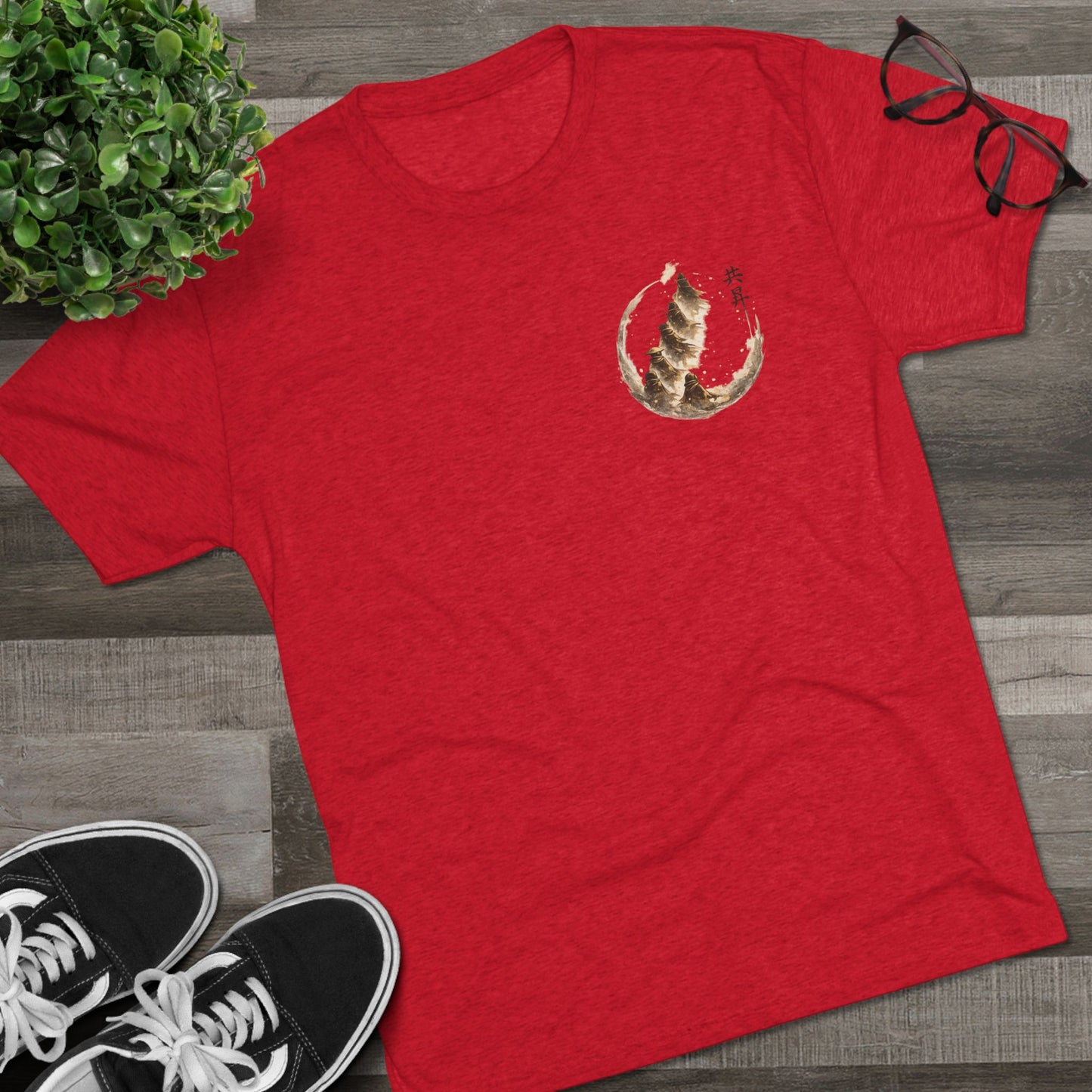 T-Shirt — Minimal Japanese Sumi-e Foxes Graphic Tee