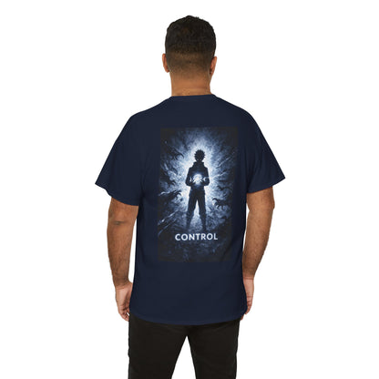 Control Anime Back Print T-Shirt | Dark Anime Aesthetic Tee | Original Anime Streetwear Shirt