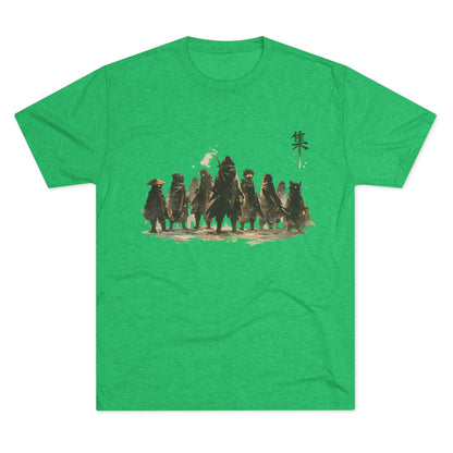Samurai Squad Graphic Tee — Japanese Warrior Silhouette T-Shirt