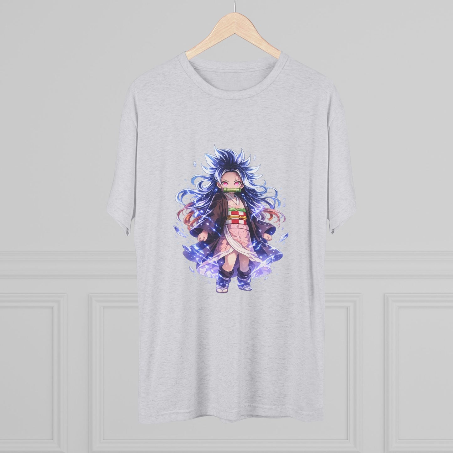 Anime Demon Girl T-Shirt — Cute Chibi Nezuko-Inspired Design