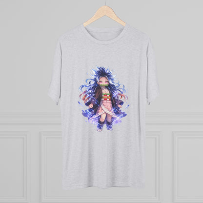 Anime Demon Girl T-Shirt — Cute Chibi Nezuko-Inspired Design
