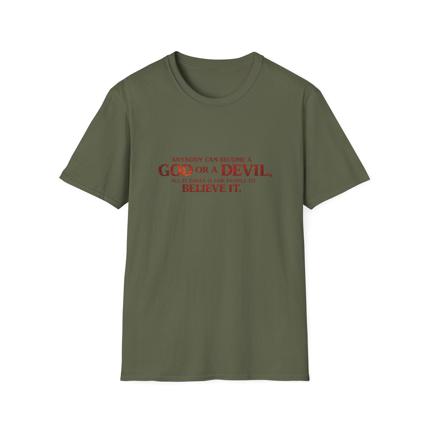 Samurai vs Titan Graphic T-Shirt — "Anybody Can Become a God or a Devil"