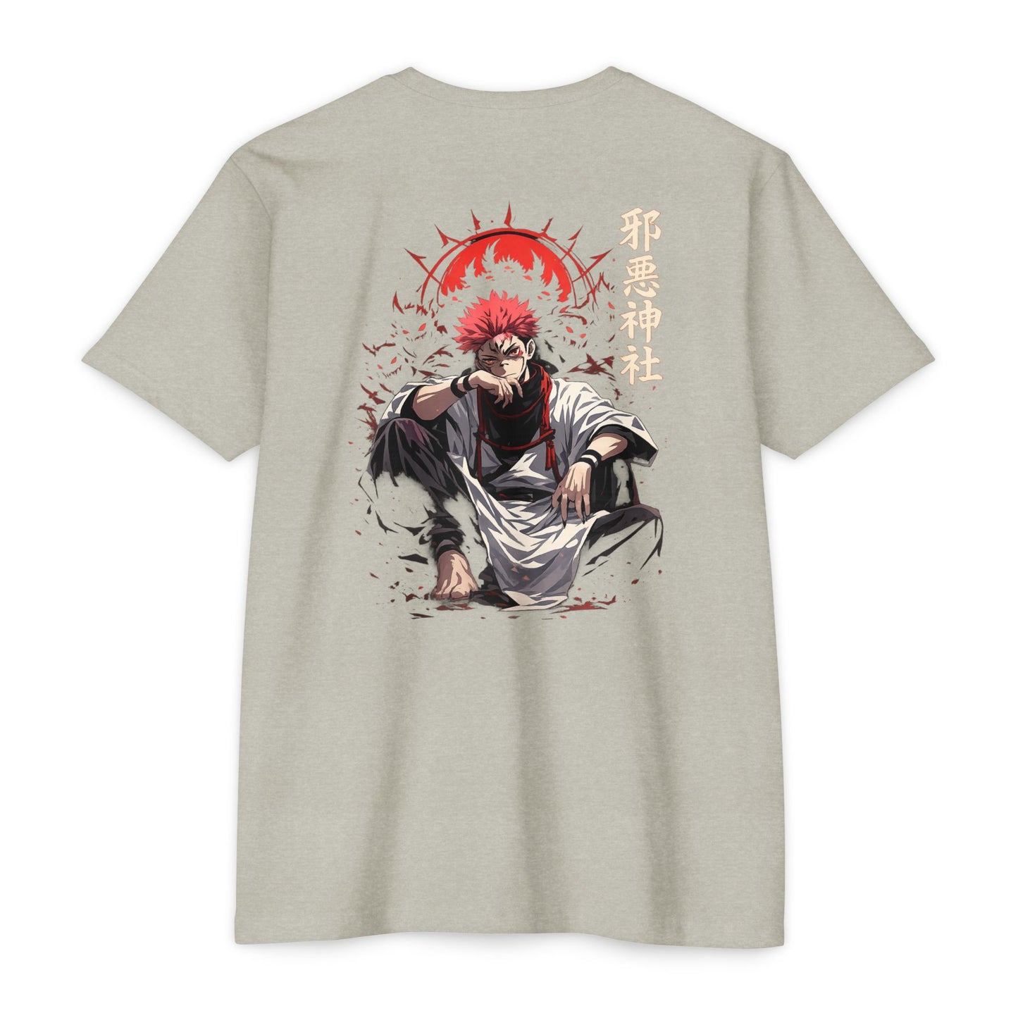 Anime Graphic T-Shirt — Red-Haired Warrior Back Print