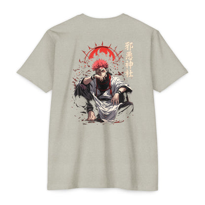 Anime Graphic T-Shirt — Red-Haired Warrior Back Print
