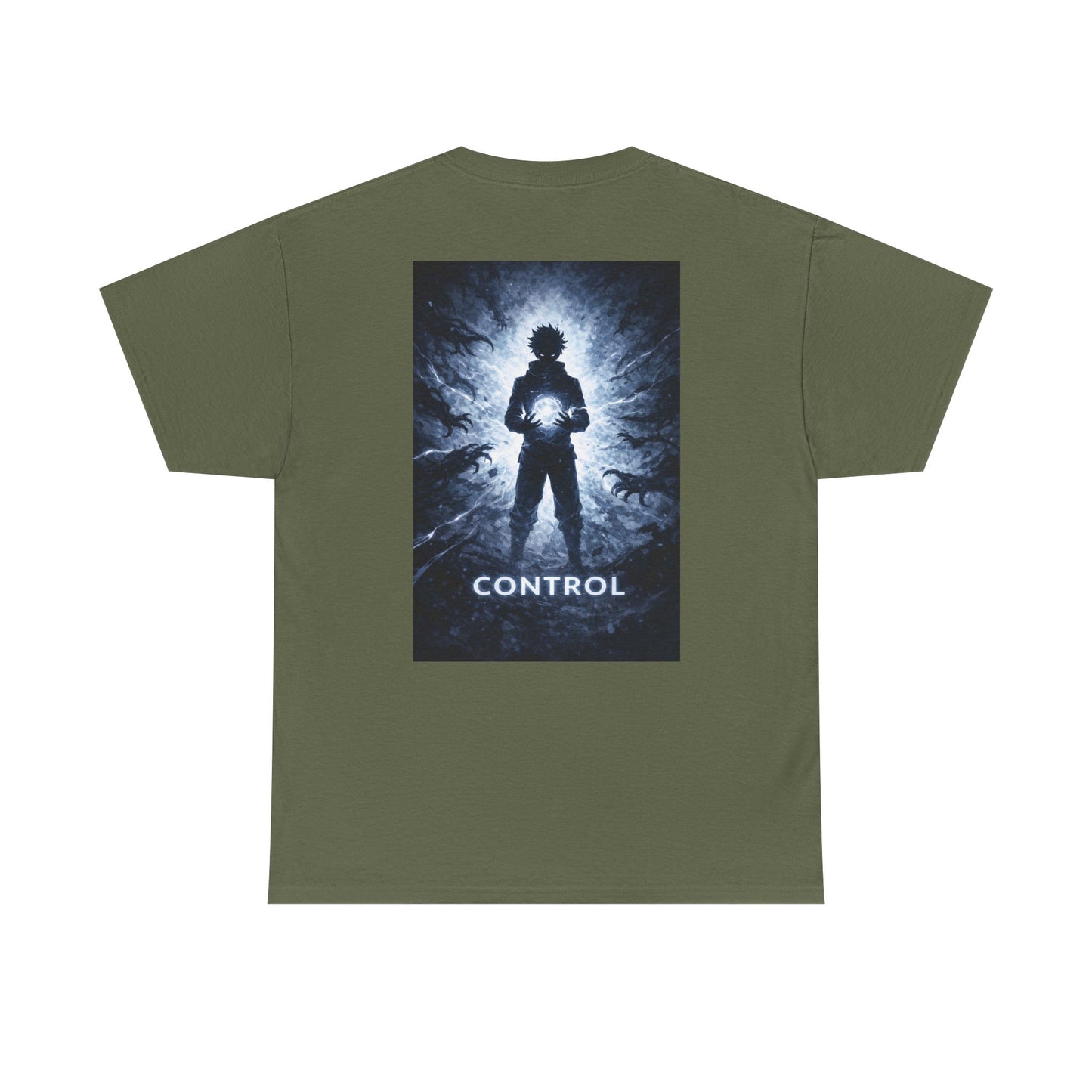Control Anime Back Print T-Shirt | Dark Anime Aesthetic Tee | Original Anime Streetwear Shirt