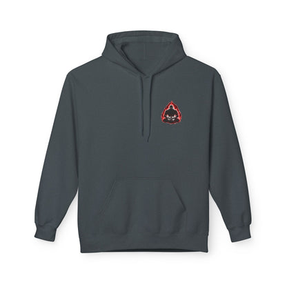 Anime Aura Warrior Hoodie | Fiery Mouth Front & Blue Energy Back