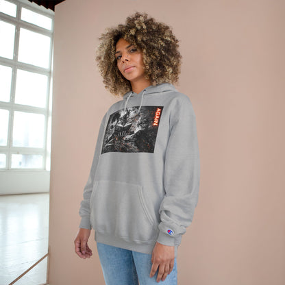 Again - Anime Inspired Champion Hoodie - Minimalist Manga Fighting Art - Unbothered Strength Design