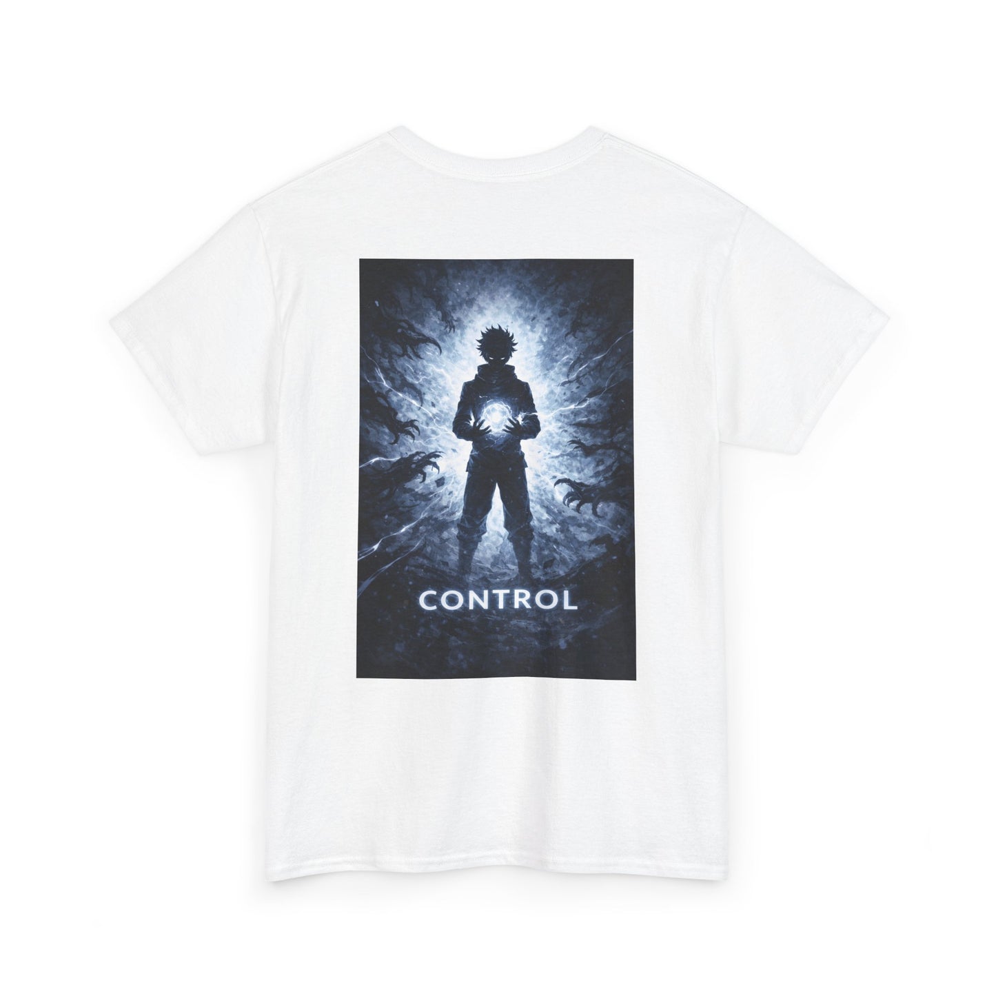 Control Anime Back Print T-Shirt | Dark Anime Aesthetic Tee | Original Anime Streetwear Shirt
