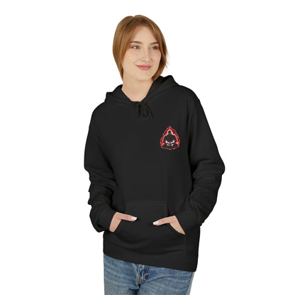 Anime Aura Warrior Hoodie | Fiery Mouth Front & Blue Energy Back