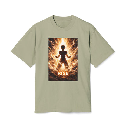 Rise silhouette, T-Shirt | Fiery energy graphic tee
