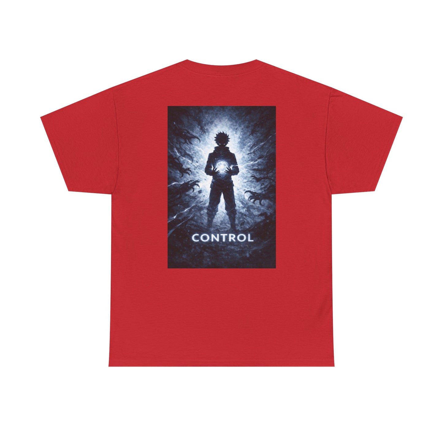 Control Anime Back Print T-Shirt | Dark Anime Aesthetic Tee | Original Anime Streetwear Shirt