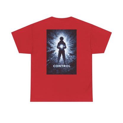 Control Anime Back Print T-Shirt | Dark Anime Aesthetic Tee | Original Anime Streetwear Shirt