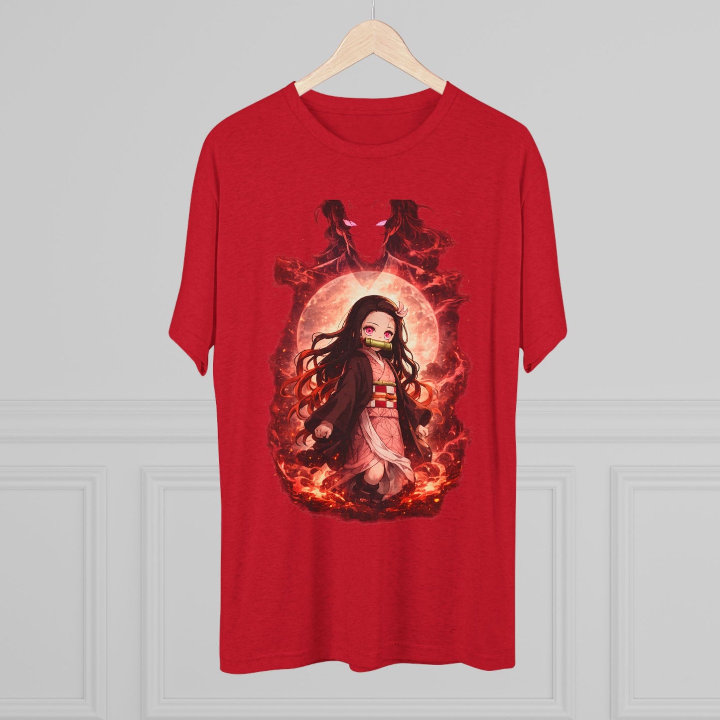Nezuko Anime Demon Slayer Tee — Fiery Chibi Girl Graphic Shirt