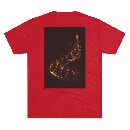 Ember Trail T‑Shirt — Fiery Mountain Silhouette Back Print