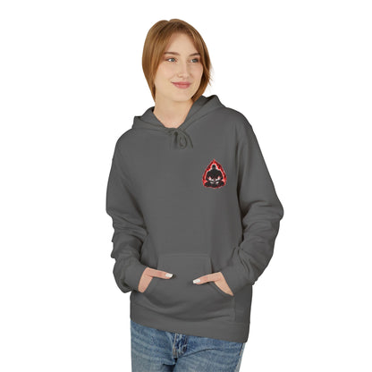 Anime Aura Warrior Hoodie | Fiery Mouth Front & Blue Energy Back