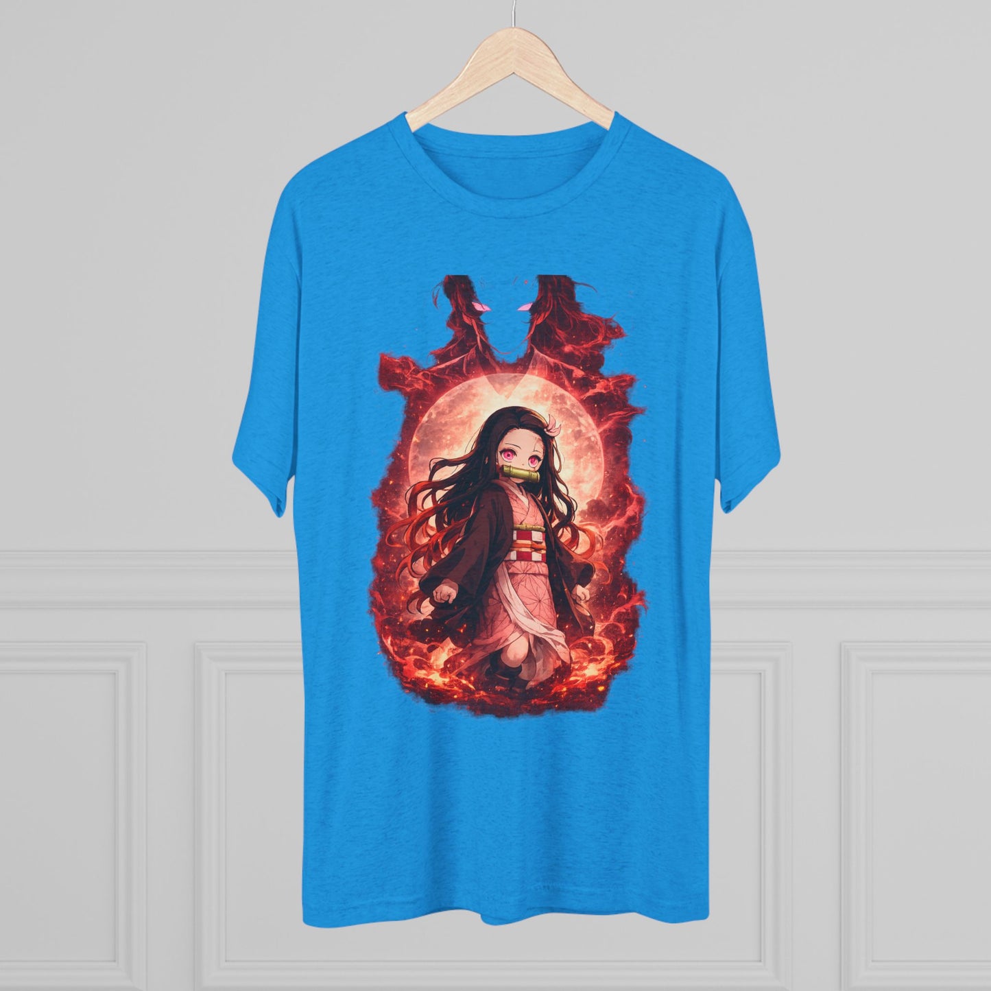 Nezuko Anime Demon Slayer Tee — Fiery Chibi Girl Graphic Shirt