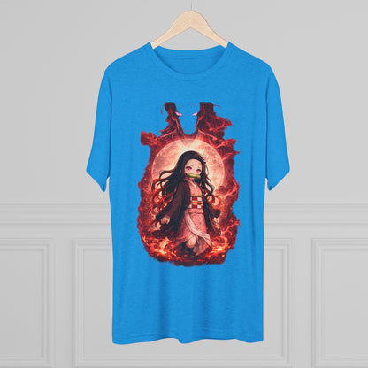 Nezuko Anime Demon Slayer Tee — Fiery Chibi Girl Graphic Shirt