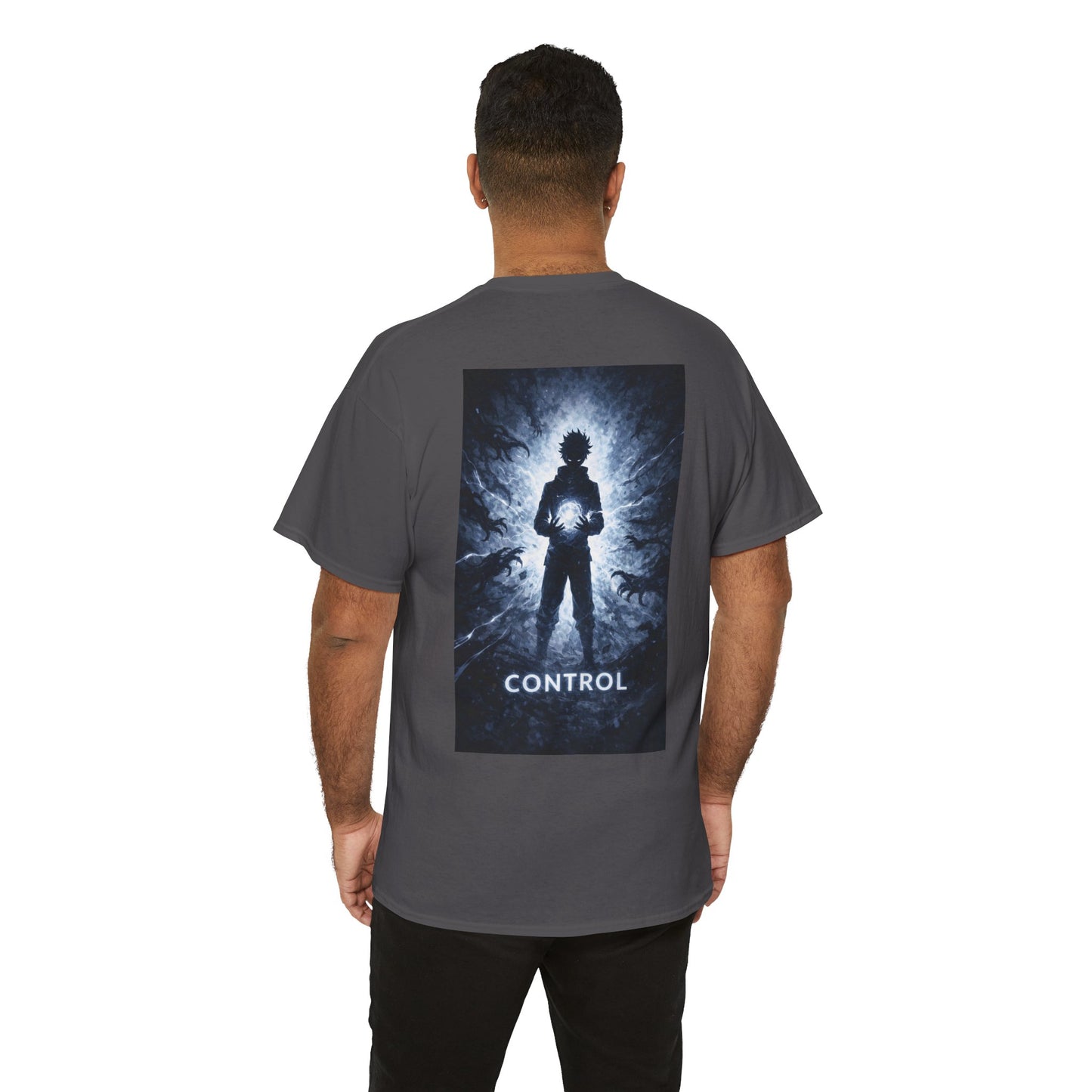 Control Anime Back Print T-Shirt | Dark Anime Aesthetic Tee | Original Anime Streetwear Shirt