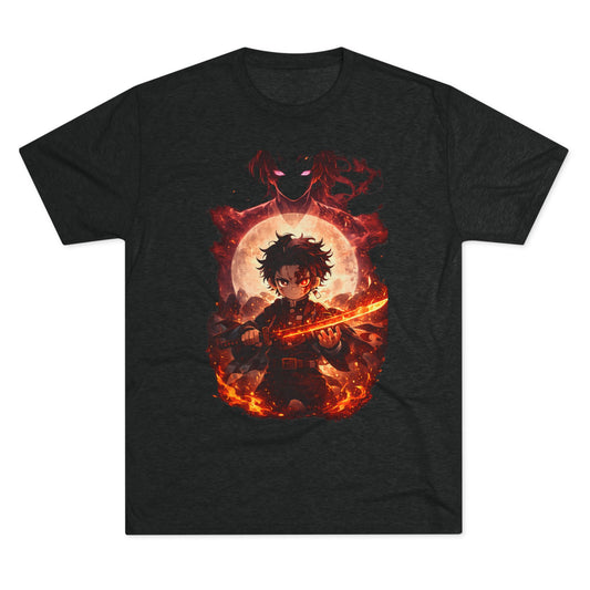 Anime Fire Sword Graphic Tee