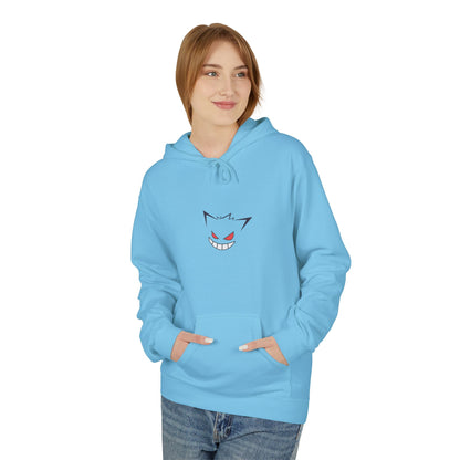 Horror Cat Hoodie — Japanese Kanji Dark Forest Graphic Pullover