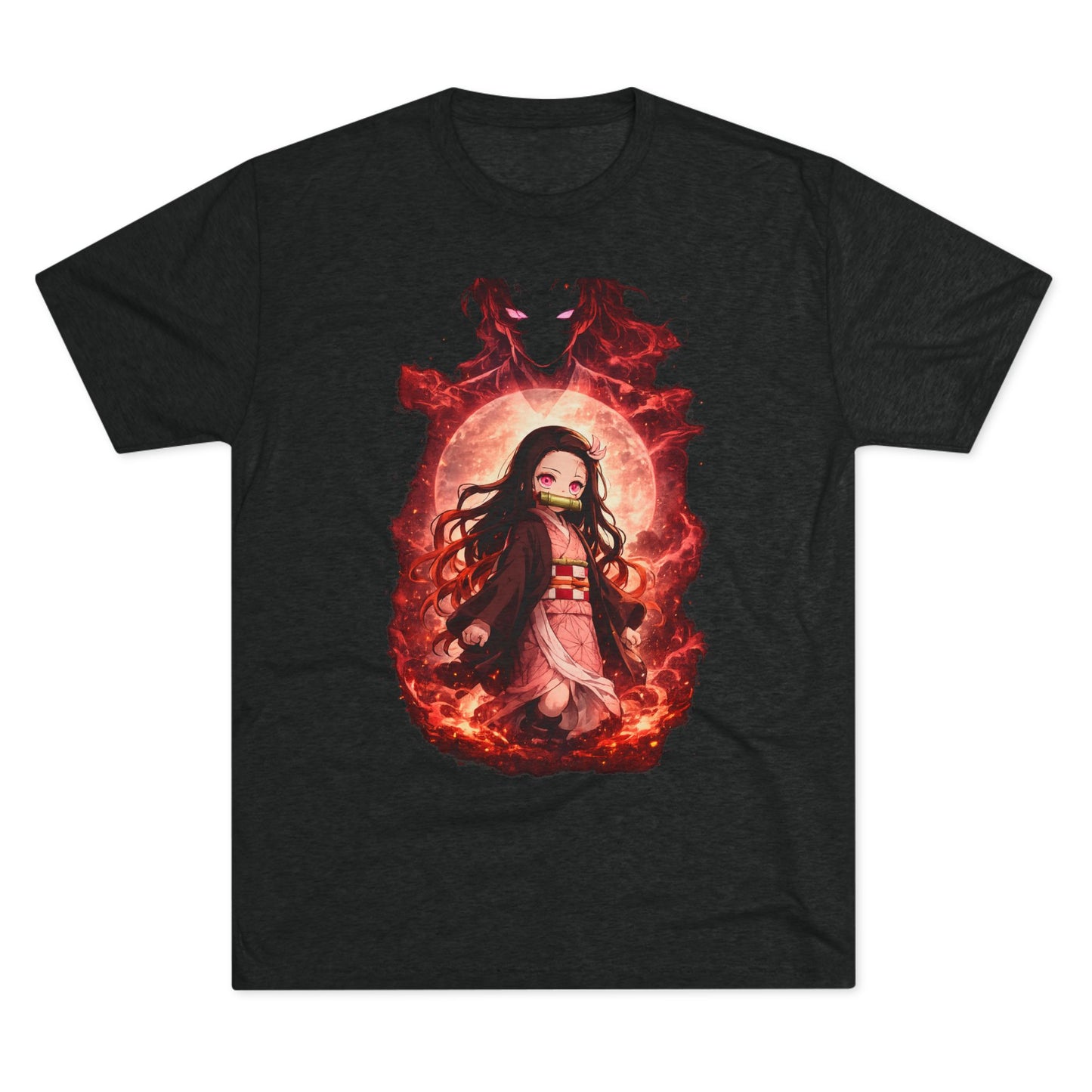 Nezuko Anime Demon Slayer Tee — Fiery Chibi Girl Graphic Shirt