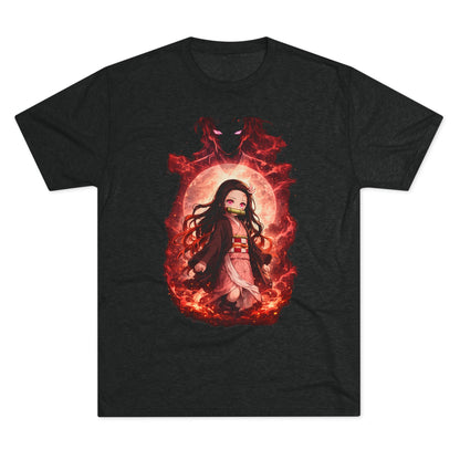 Nezuko Anime Demon Slayer Tee — Fiery Chibi Girl Graphic Shirt