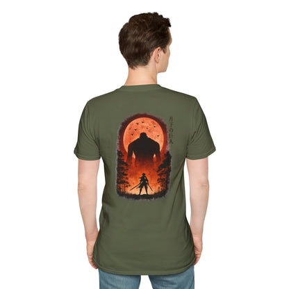 Samurai vs Titan Graphic T-Shirt — "Anybody Can Become a God or a Devil"