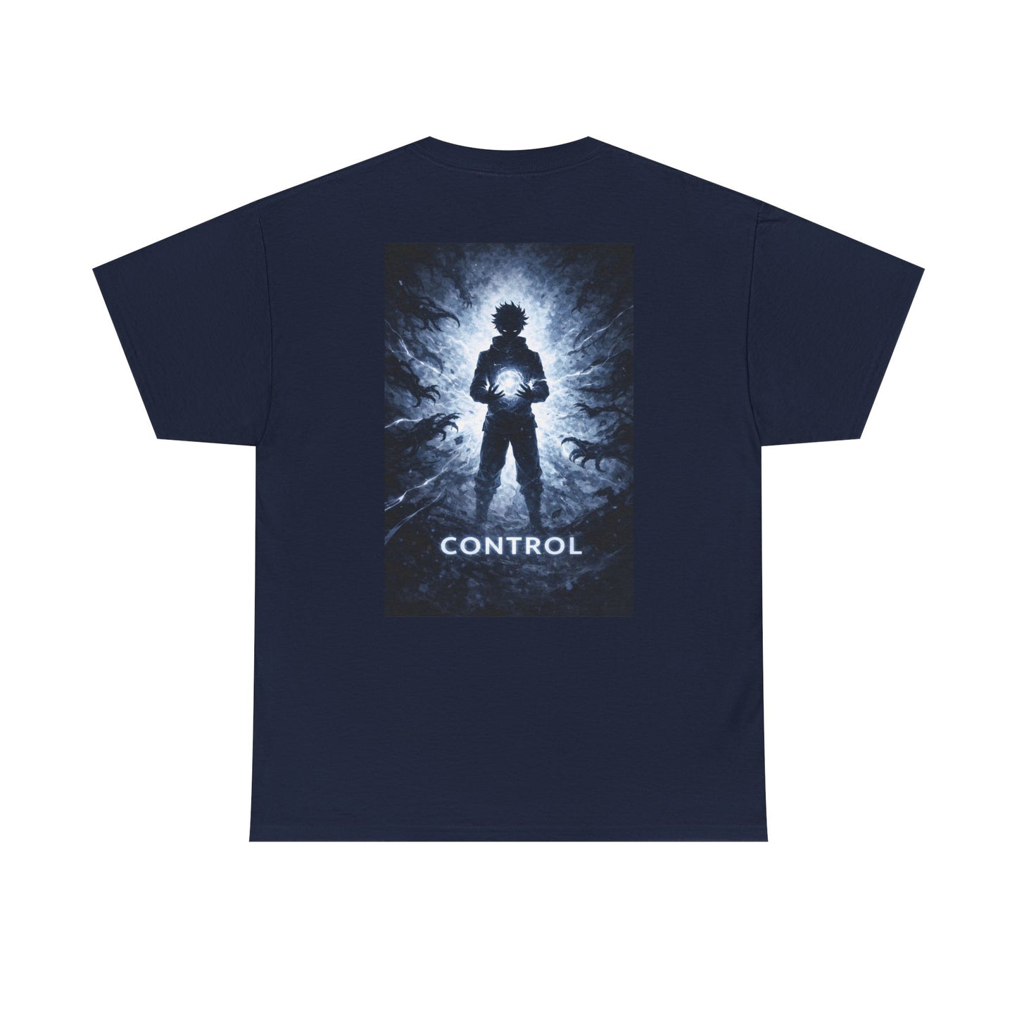 Control Anime Back Print T-Shirt | Dark Anime Aesthetic Tee | Original Anime Streetwear Shirt
