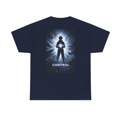 Control Anime Back Print T-Shirt | Dark Anime Aesthetic Tee | Original Anime Streetwear Shirt