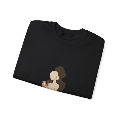 Morning Ritual Illustration Sweatshirt | cozy cafe, breakfast art