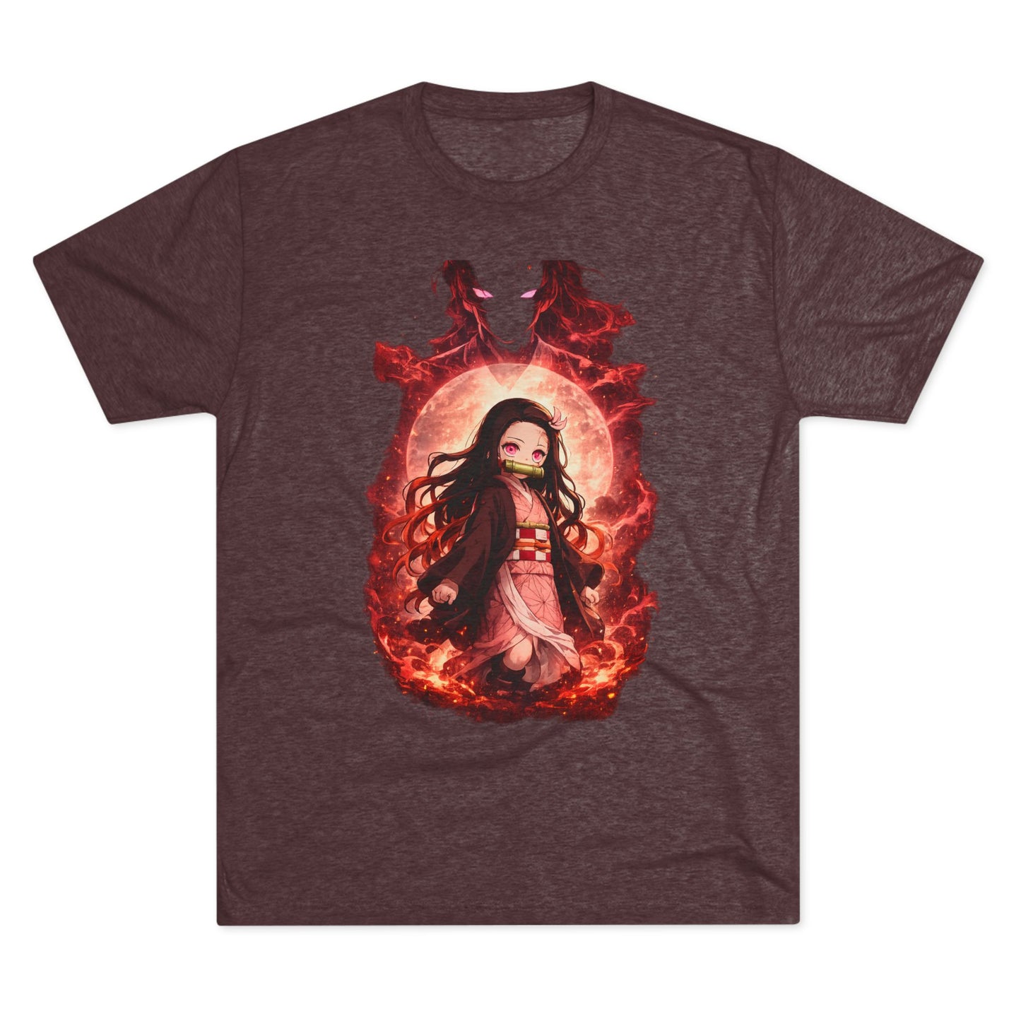 Nezuko Anime Demon Slayer Tee — Fiery Chibi Girl Graphic Shirt