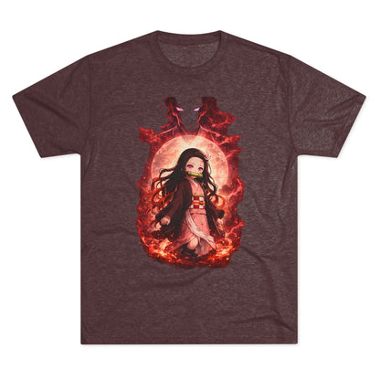 Nezuko Anime Demon Slayer Tee — Fiery Chibi Girl Graphic Shirt