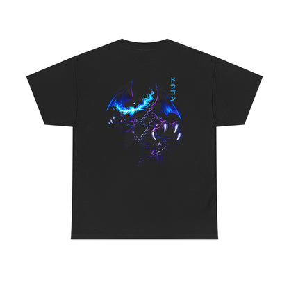Dragon Graphic Tee — Blue Flame Kaiju Back Print T-Shirt