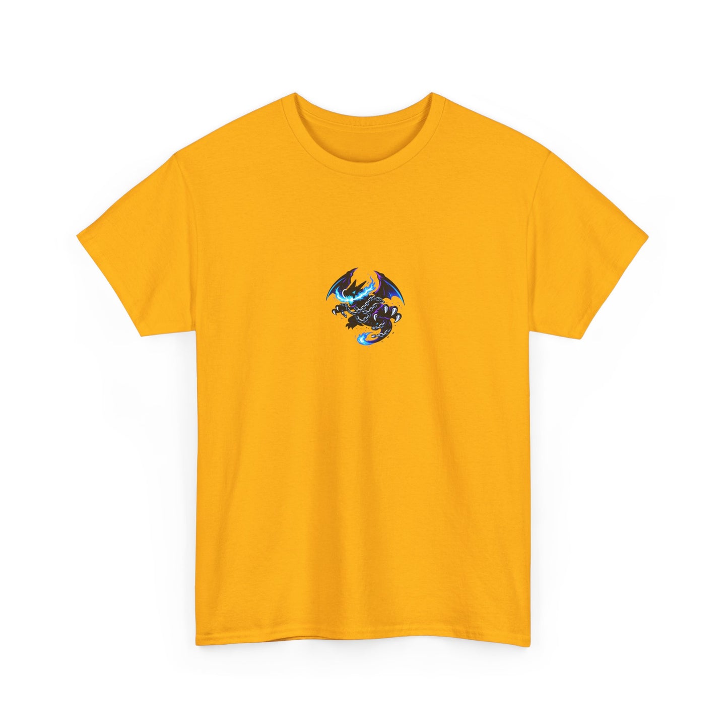 Dragon Graphic Tee — Blue Flame Kaiju Back Print T-Shirt