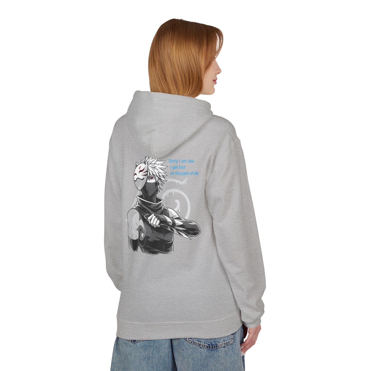 Anime Masked Shinobi Hoodie — 'Every sin tells part of the path' Graphic Pullover