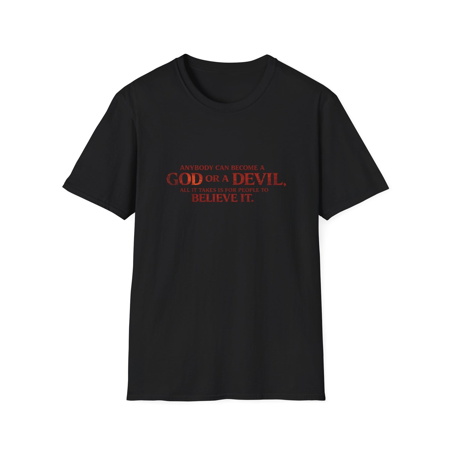 Samurai vs Titan Graphic T-Shirt — "Anybody Can Become a God or a Devil"