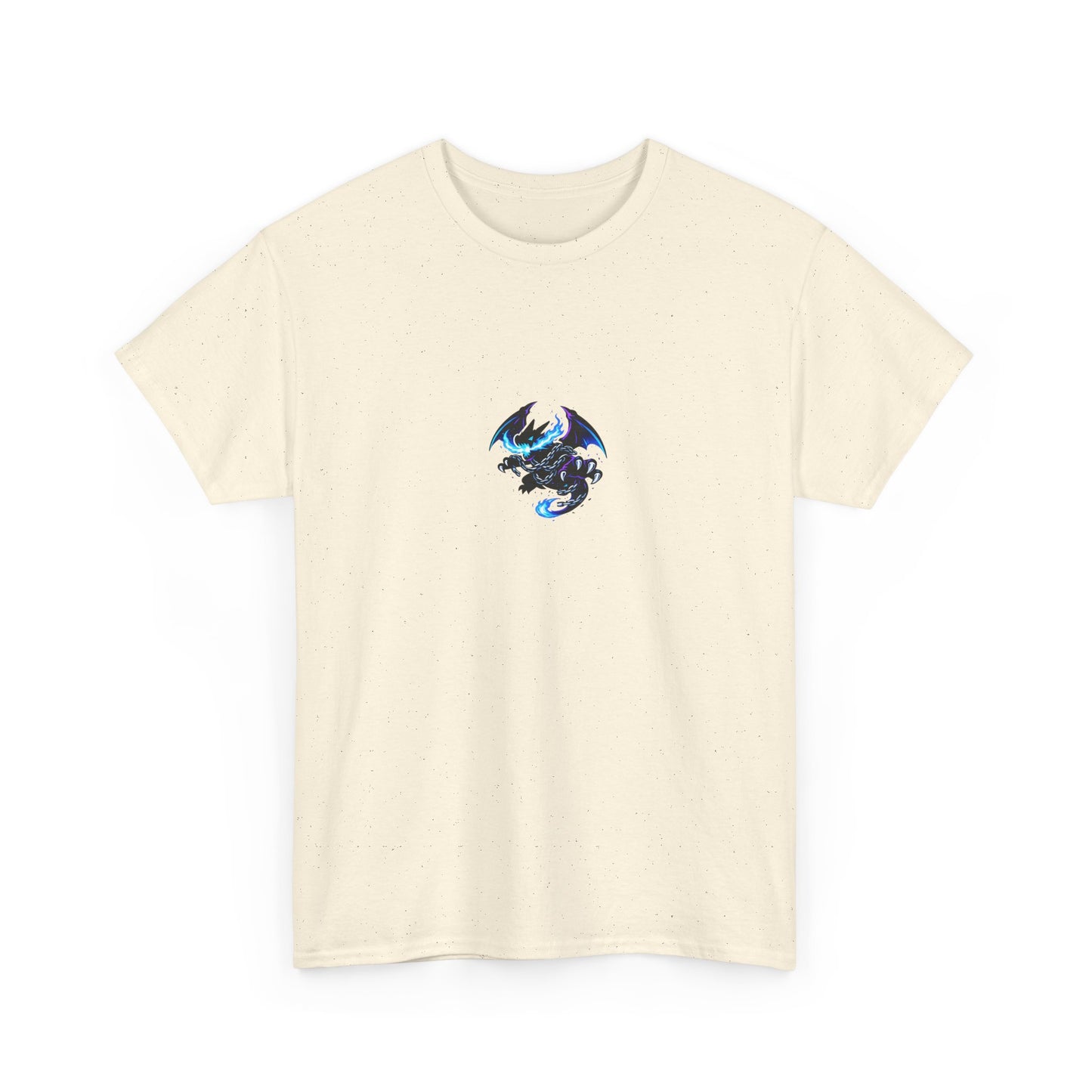 Dragon Graphic Tee — Blue Flame Kaiju Back Print T-Shirt