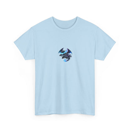 Dragon Graphic Tee — Blue Flame Kaiju Back Print T-Shirt