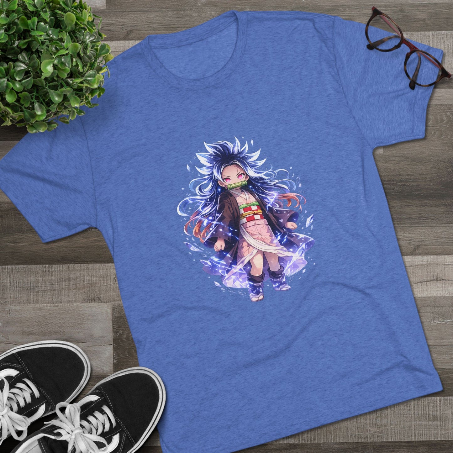 Anime Demon Girl T-Shirt — Cute Chibi Nezuko-Inspired Design