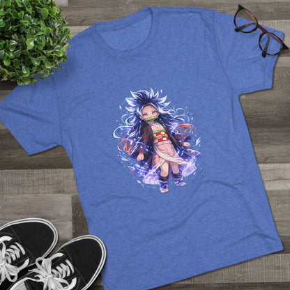 Anime Demon Girl T-Shirt — Cute Chibi Nezuko-Inspired Design