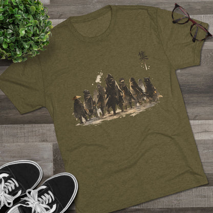 Samurai Squad Graphic Tee — Japanese Warrior Silhouette T-Shirt