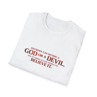 Samurai vs Titan Graphic T-Shirt — "Anybody Can Become a God or a Devil"