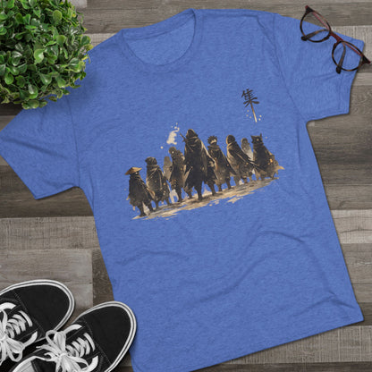 Samurai Squad Graphic Tee — Japanese Warrior Silhouette T-Shirt