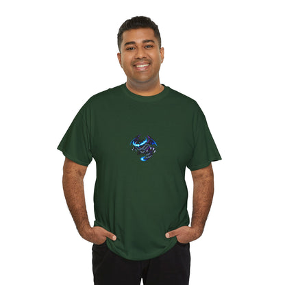 Dragon Graphic Tee — Blue Flame Kaiju Back Print T-Shirt