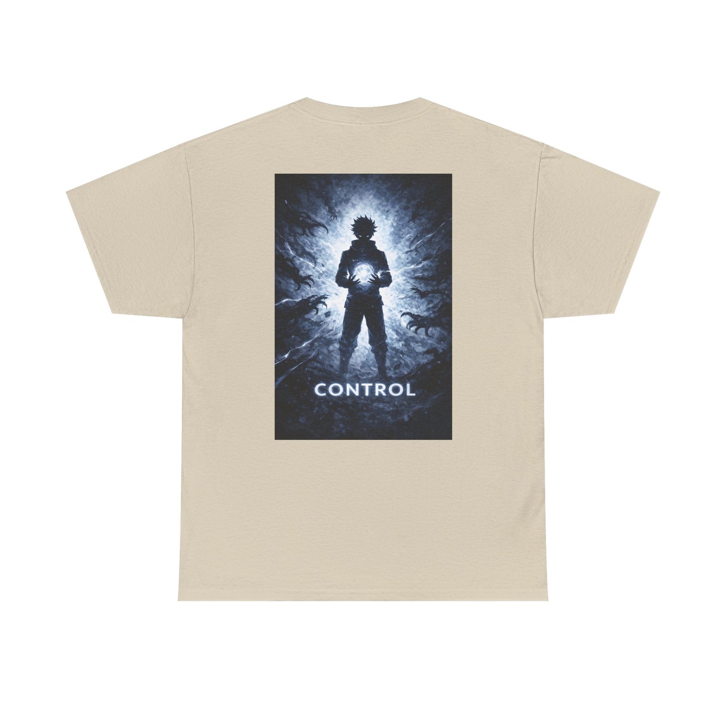 Control Anime Back Print T-Shirt | Dark Anime Aesthetic Tee | Original Anime Streetwear Shirt