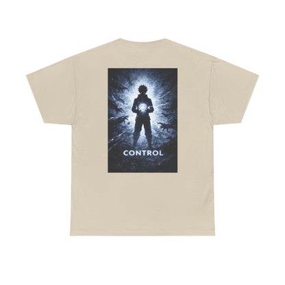 Control Anime Back Print T-Shirt | Dark Anime Aesthetic Tee | Original Anime Streetwear Shirt